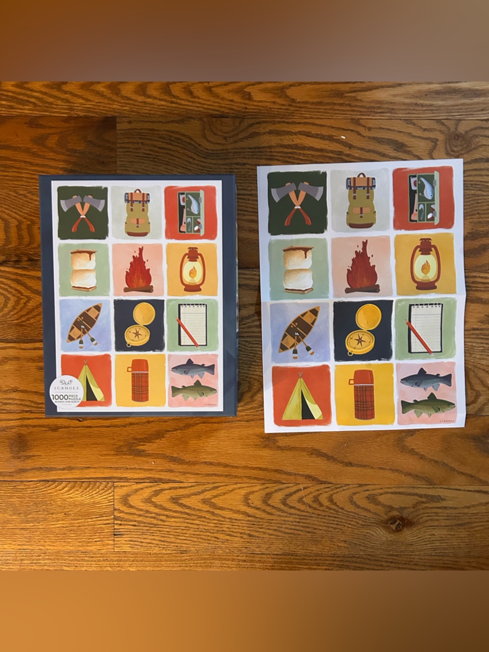 Camping Icons 1000-Piece Jigsaw Puzzle - Campfire Stories - Picture 5 of 6